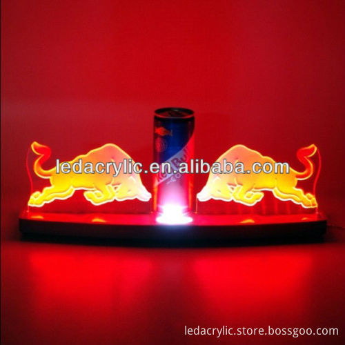 2013 Newest Tabletop edge lit sign base for red bull energy drink